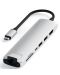 USB хъб Satechi - Aluminium Slim Multiport, 7 порта, USB-C, сребрист - 2t