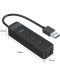 USB хъб Orico - TWU32-4A, 4 порта, USB-A, черен - 4t