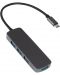 USB хъб ttec - 4 в 1 Multiport, 4x USB-A Converter, USB-C, черен - 2t