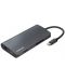 USB хъб Natec - Fowler 2, 8 порта, USB-C, черен - 2t