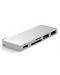 USB Хъб Satechi - Aluminium Passthrough, 5 порта, USB-C, сребрист - 3t