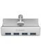 USB хъб Orico - MH4PU-SV-BP, 4 порта, USB-А, сребрист - 3t
