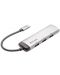 USB хъб Verbatim - Multiport Hub, 4 порта, USB-C, сребрист - 2t