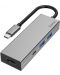 USB хъб Hama - 200107, 4 порта, сребрист - 1t