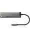 USB хъб Natec - Fowler Slim, 4 порта, USB-C, сив - 1t