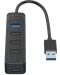 USB хъб Orico - TWU32-4A, 4 порта, USB-A, черен - 3t