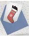 Картичка Мазно Коледа - Чорап с въглени - 2t