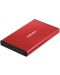 Външен HDD/SSD корпус Natec - Rhino Go, 2.5", USB 3.0, червен - 3t