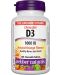 Vitamin D3, 1000 IU, портокал, 180 таблетки, Webber Naturals - 1t