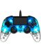 Контролер Nacon за PS4 - Wired Illuminated, crystal blue - 1t