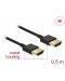 Видео кабел Delock - 84786, High Speed, HDMI-A/HDMI-A, 0.5 m, черен - 2t