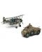 Военен сглобяем модел - Комплект от 2 модела: италиански танк Аутоблиндо AB41 и италиански самолет CR.42 LW (AUTOBLINDA AB41 & CR.42 LW) - 1t