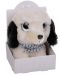Плюшена играчка Morgenroth Plusch – Кученце с бляскави очи и в цвят слонова кост, 12 cm - 1t