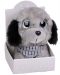 Плюшена играчка Morgenroth Plusch – Сиво кученце с бляскави очи, 12 cm - 1t