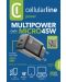 Зарядно устройство Cellularline - Multipower PD GaN, USB-A/C, 45W, черно - 5t
