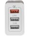 Зарядно устройство Makki - QC30W3 FC, USB-A, 30W, бяло - 7t