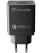 Зарядно устройство Cellularline - USB Charher Kit QC, 18W, черно - 1t