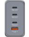 Зарядно устройство Verbatim - GNC-200 GaN 4 Port, USB A/C,  200W, сиво - 2t