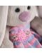 Плюшена играчка Budi Basa - Зайка Ми, бебе, с раирана рокля, 15 cm - 4t