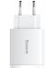 Зарядно устройство Baseus - Compact, USB-A/C, 30W, бяло - 4t