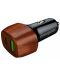 Зарядно за кола Energizer - D38WO, USB-A/C, 38W, кафяво - 1t