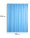 Завеса за баня Wenko - 180 х 200 cm, антибактериална, светлосиня - 2t