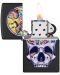 Запалка Zippo - Skull Moon Design, Glow in the Dark - 3t