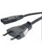 Захранващ кабел Vivanco -  Europlug/2pin IEC320 C7, 1.25m, черен - 1t
