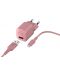 Зарядно устройство Fresh N Rebel - Mini, USB-A, кабел Lightning, розово - 1t