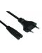 Захранващ кабел VCom - CE023, Power Cord for Notebook 2C, 1.8m, черен - 1t