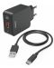 Зарядно устройство Hama - 201625, USB-A, 19.5 W, черно - 1t