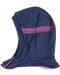 Зимна шапка-качулка Maximo -  Снежинки, синьо-розова, размер 45 - 1t