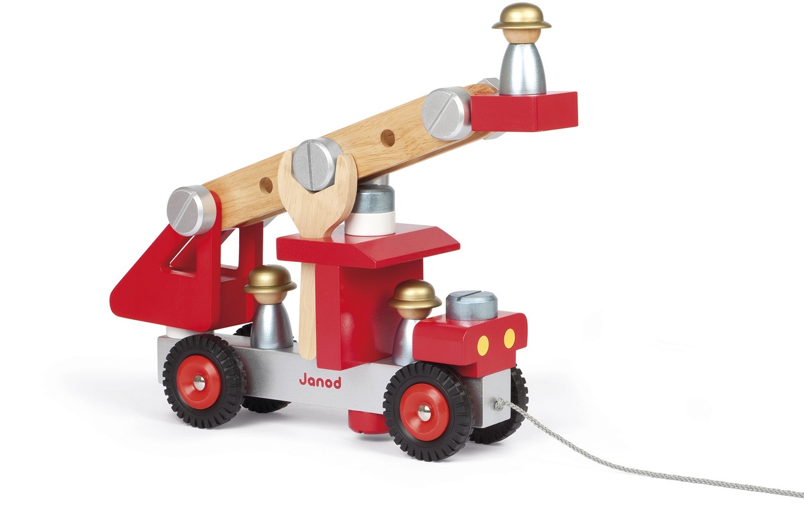 Дървена играчка Janod - Сглоби си сам, пожарна