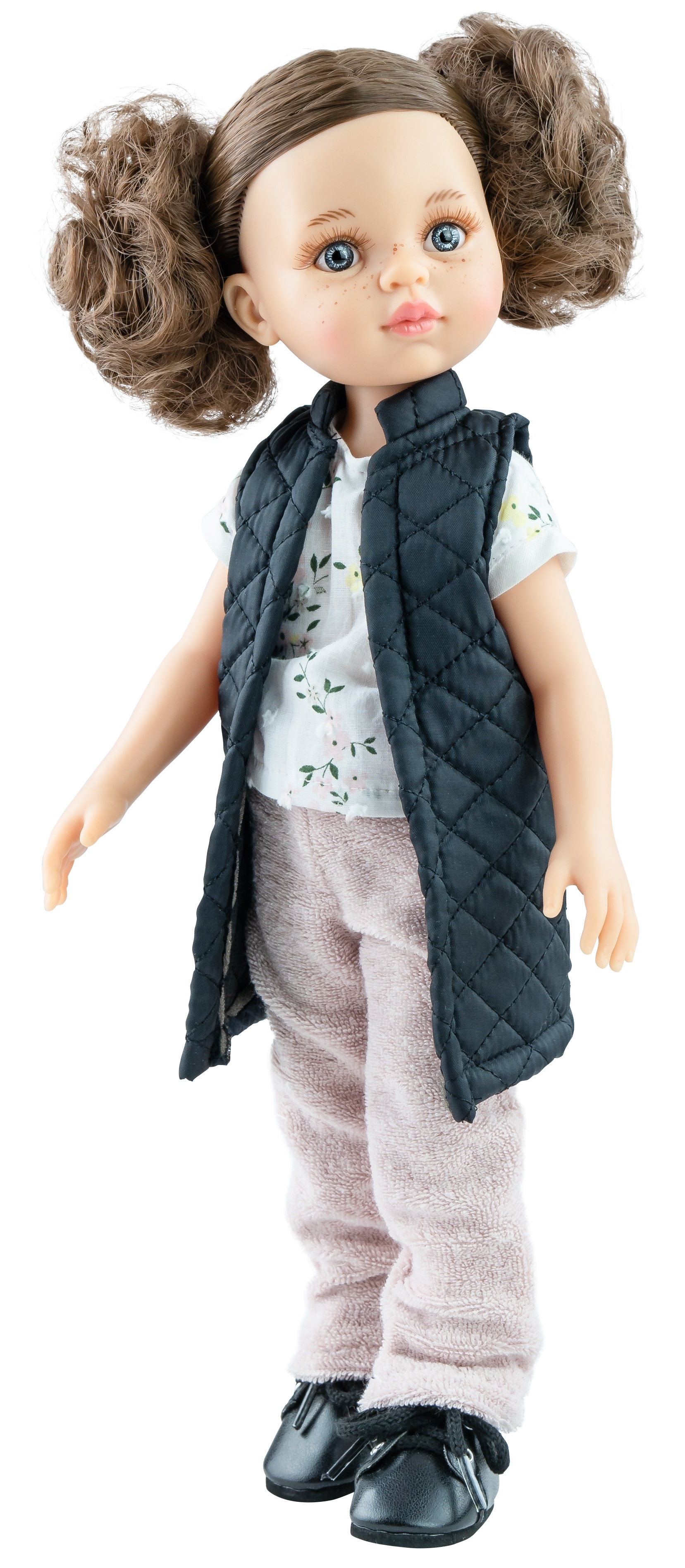 Кукла Paola Reina Amigas - Карол, с черна грейка и пухкав панталон, 32 cm (4465)