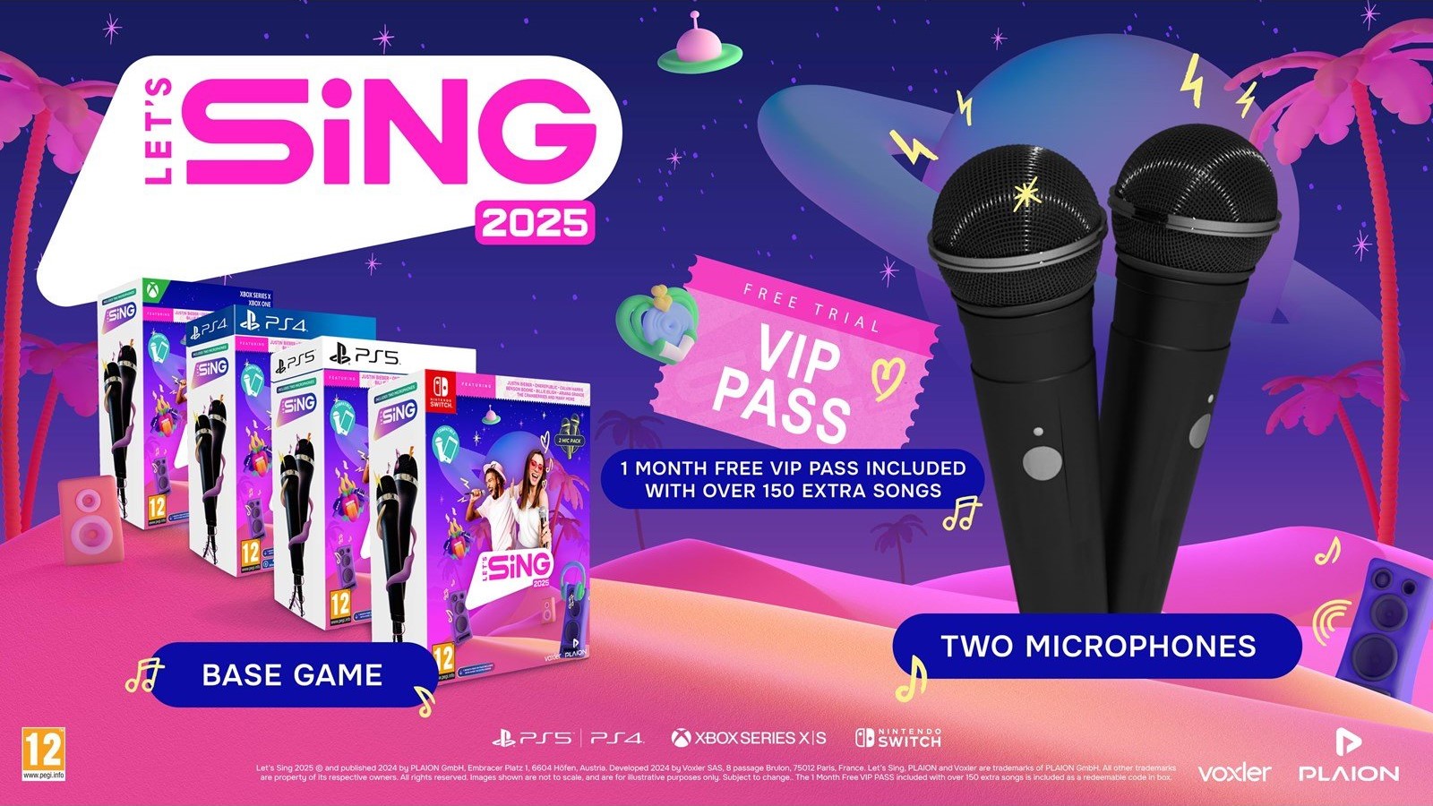 Let's Sing 2025 + 2 Microphones Bundle