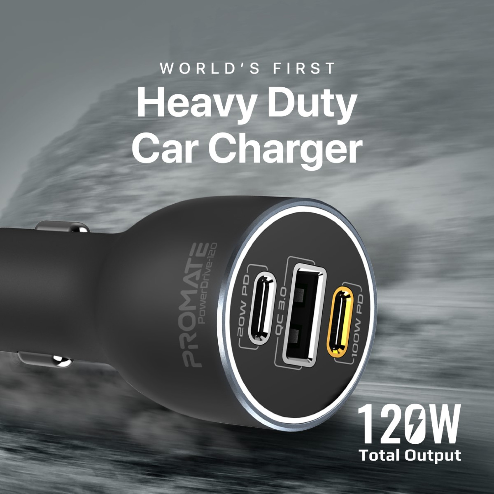   Car charger ProMate PowerDrive-120 120W black