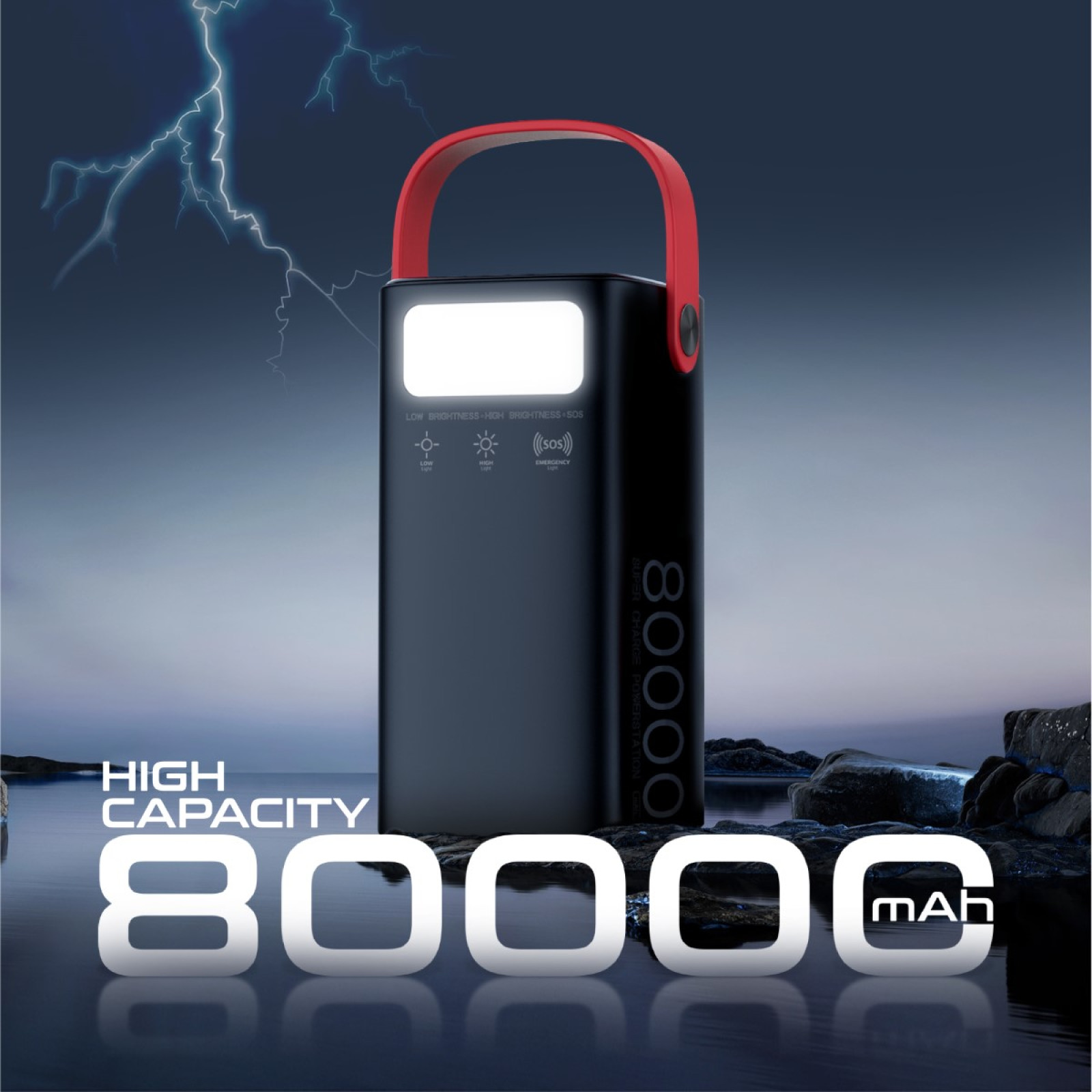   Portable battery ProMate PowerMine-80 80 000mAh black