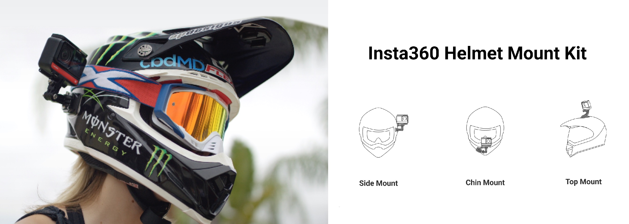 Стойка Insta360 - Helmet Mount Bundle