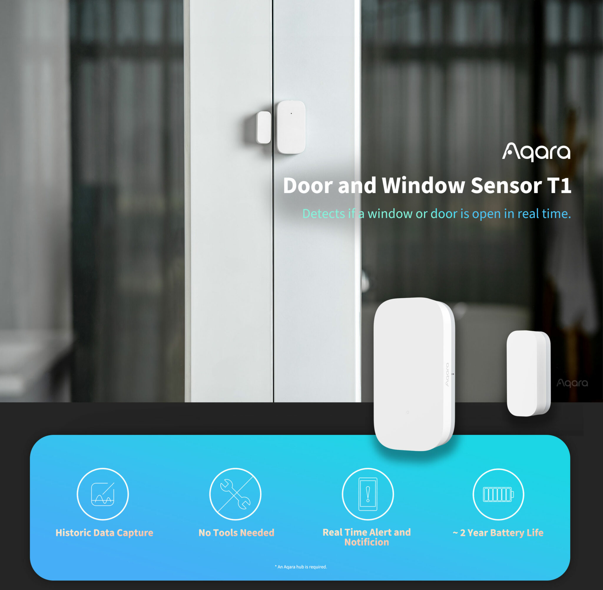  Sensor for doors and windows Aqara T1 white