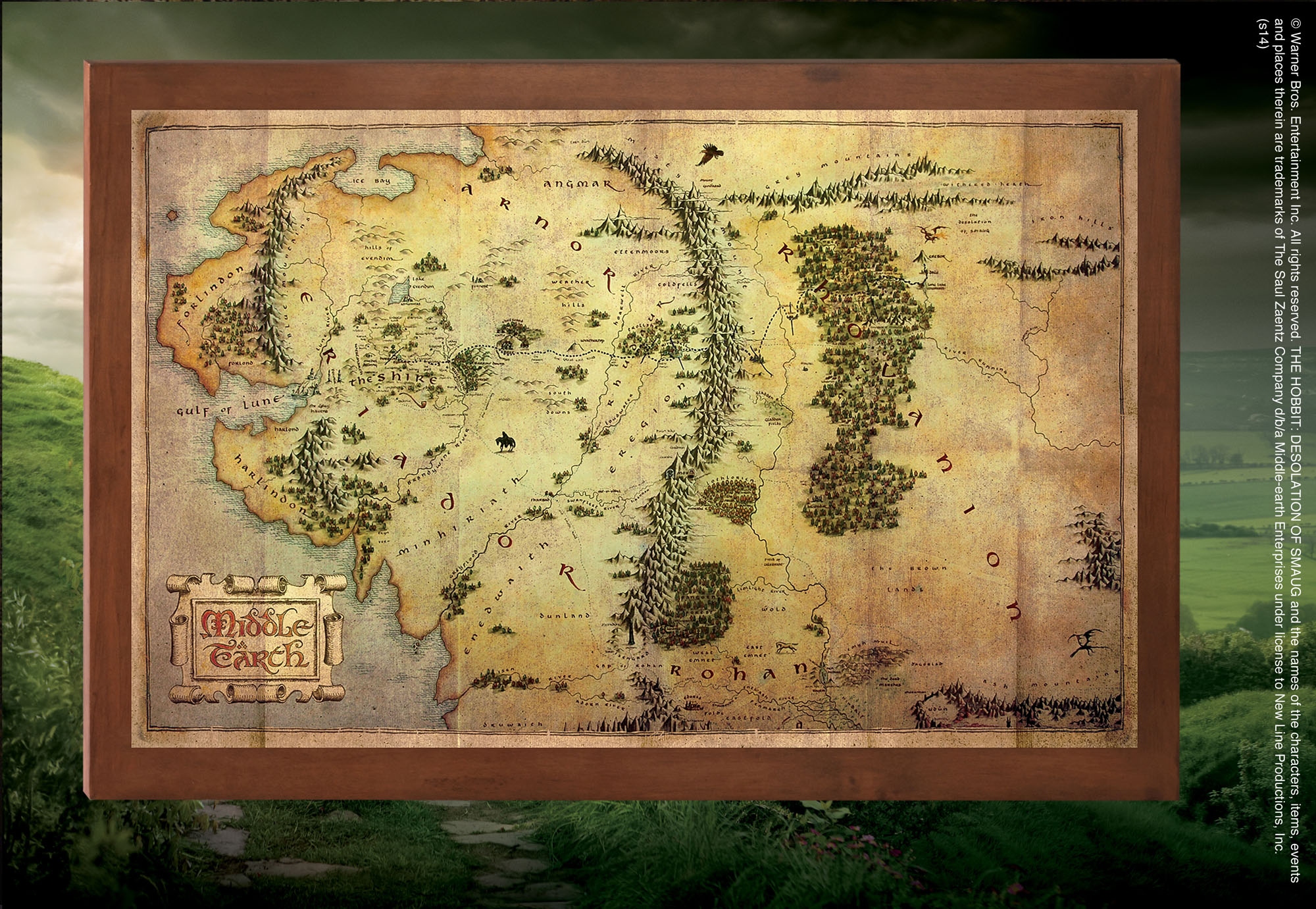 Реплика The Noble Collection Movies The Hobbit The Map of Middle-Earth