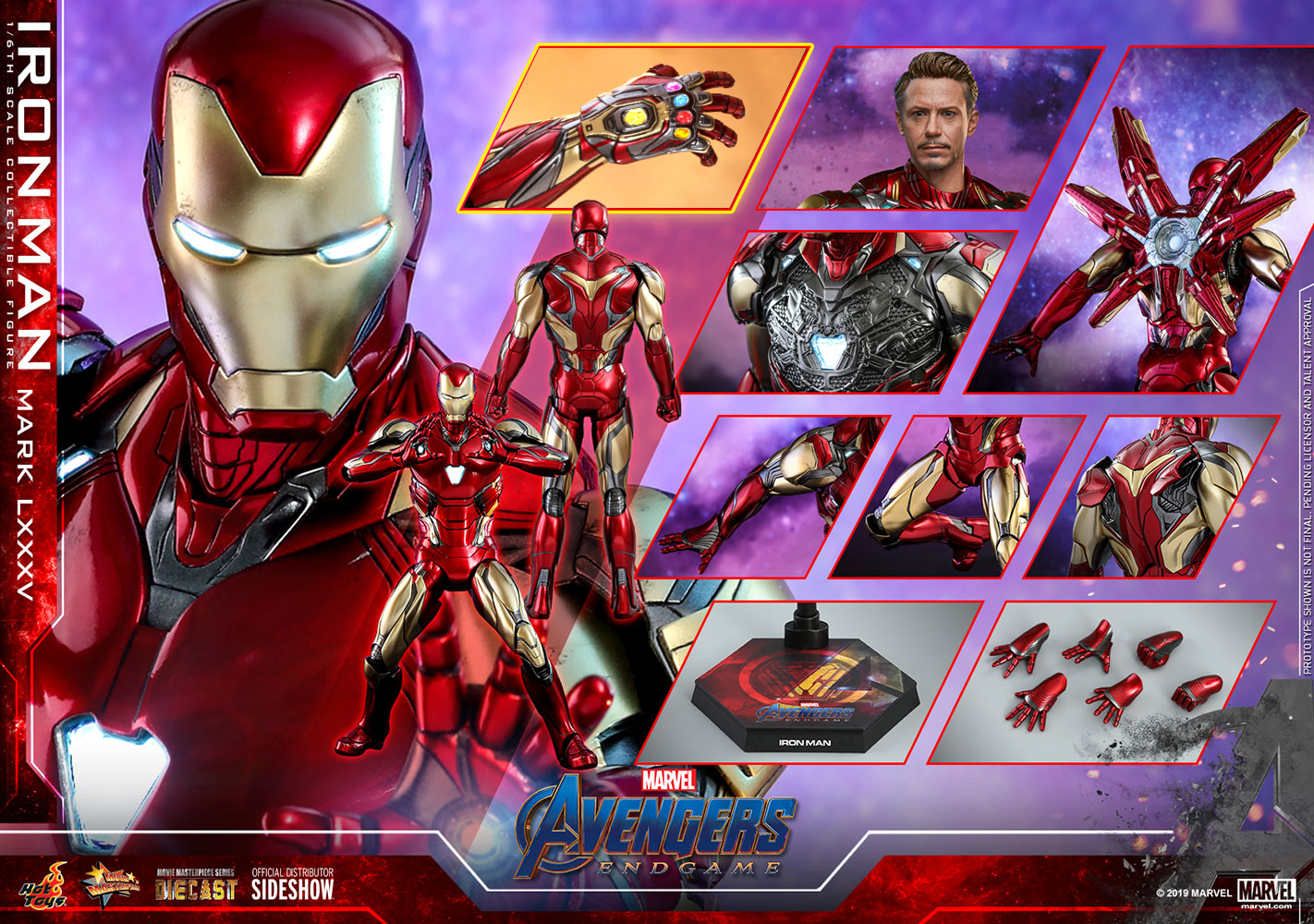 Екшън фигура Hot Toys Marvel: Avengers Iron Man Mark LXXXV Masterpiece Series Diecast