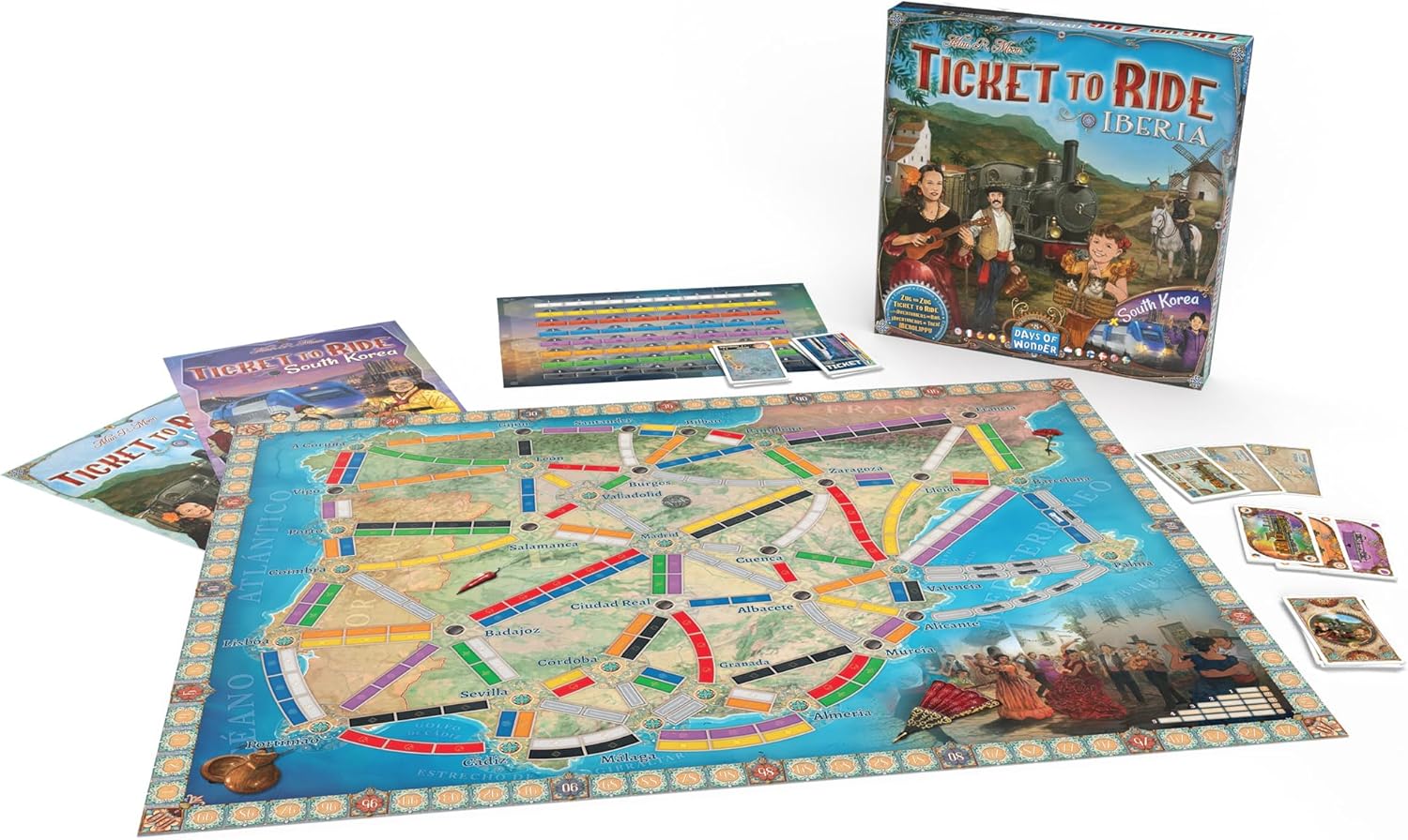 Разширение за настолна игра Ticket to Ride Map Collection 8: Iberia & South Korea