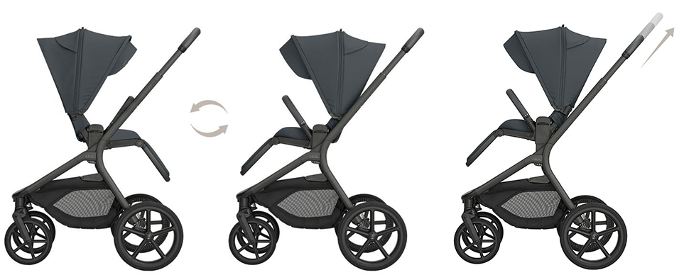 Комбинирана бебешка количка 2 в 1 KikkaBoo Platinum - Goya, Graphite 1