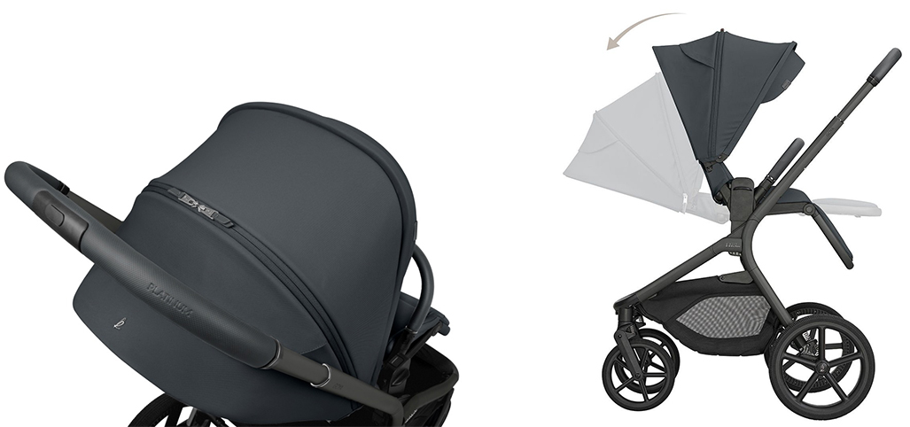 Комбинирана бебешка количка 2 в 1 KikkaBoo Platinum - Goya, Graphite 2