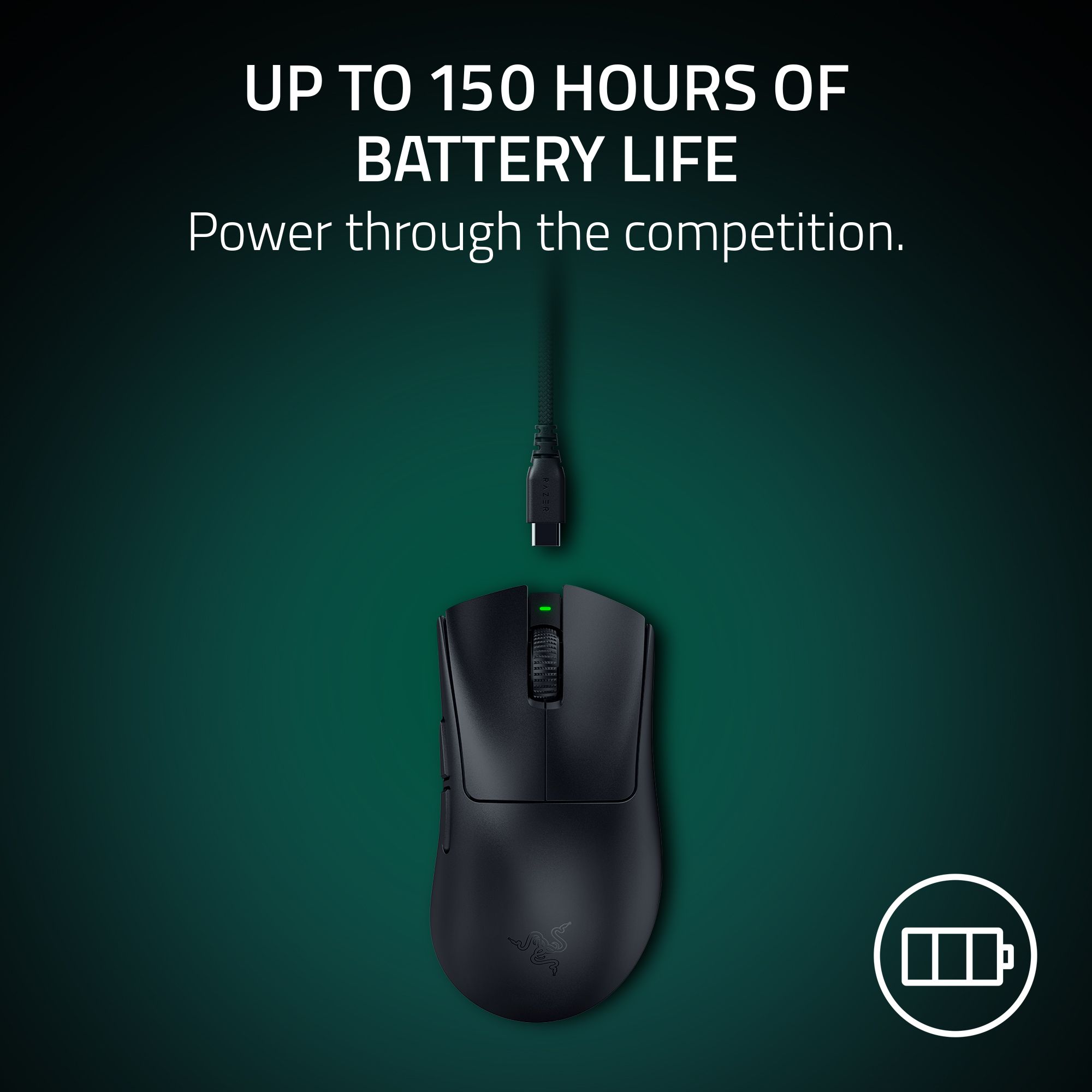 Mouse gaming Razer - DeathAdder V4 Pro, optic, wireless, negru