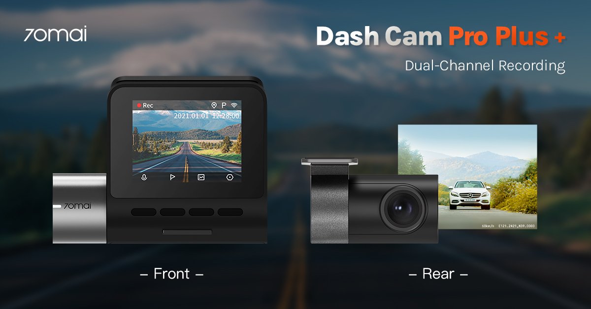  DVR 70mai Dash Cam Pro Plus+ Set A500S-1 + rear camera