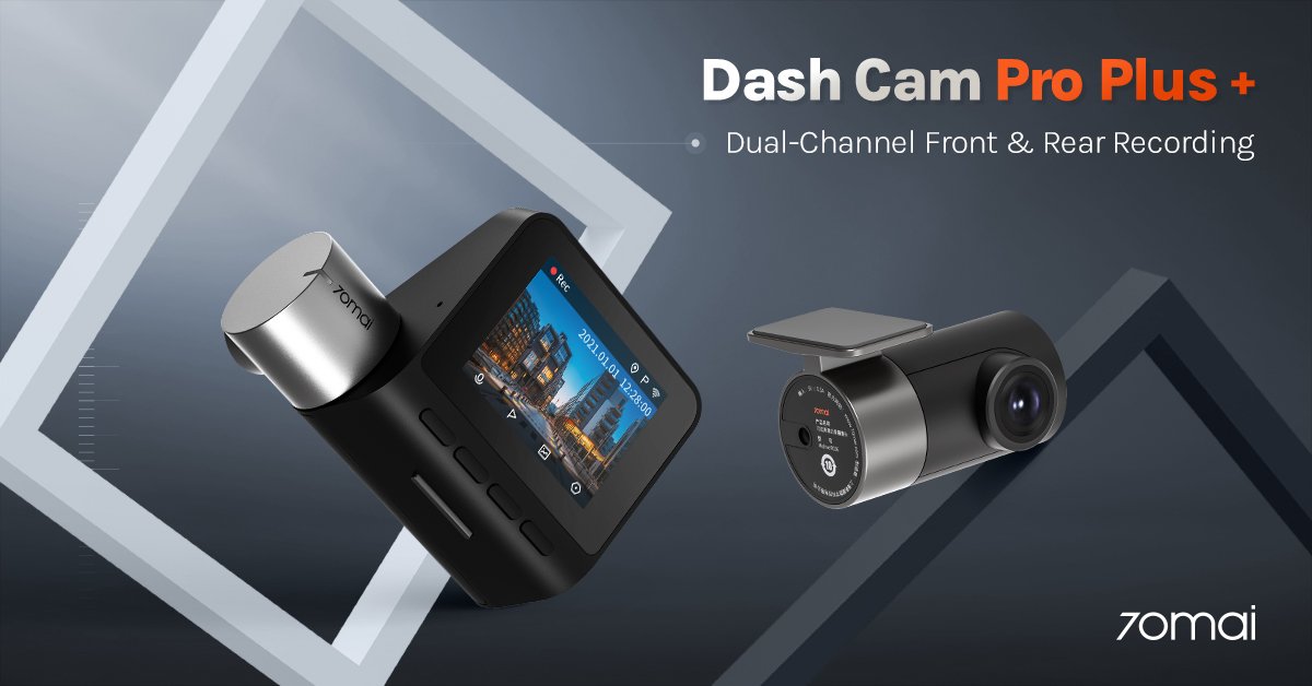  DVR 70mai Dash Cam Pro Plus+ Set A500S-1 + rear camera
