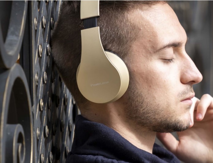  Tv stand Bluetooth earphones  PowerLocus P1 gold