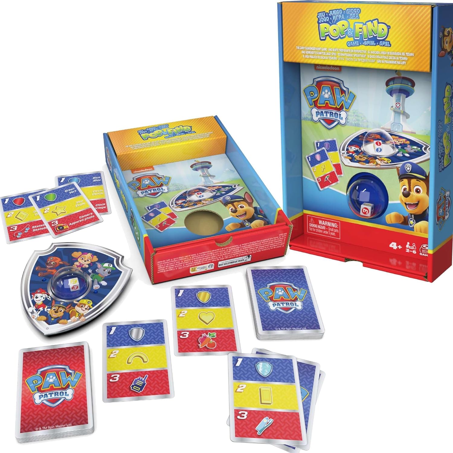 Настолна игра Spin Master: Paw Patrol Pop and Find, детска