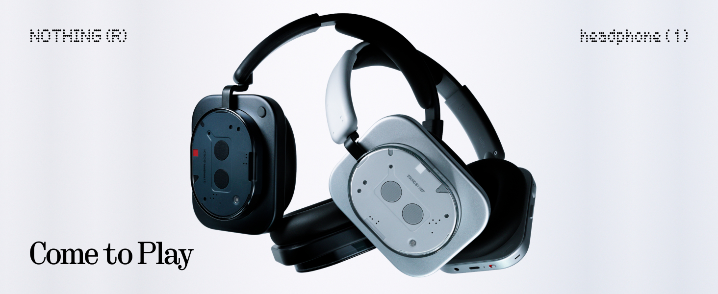 Căști wireless cu microfon Nothing - Headphone 1, ANC, negre